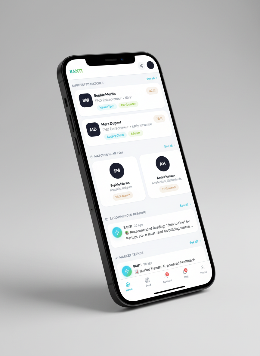 Mockup Plateforme de networking